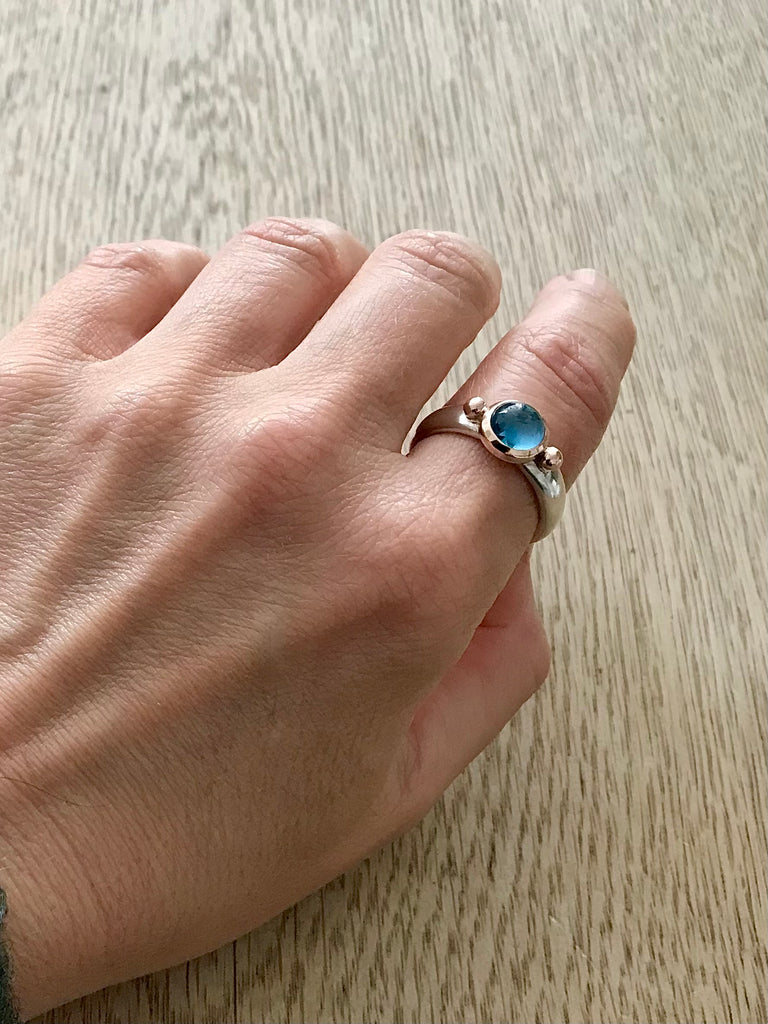 London blue Topaz cabochon
