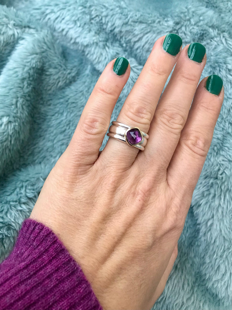 Amethyst cocktail ring