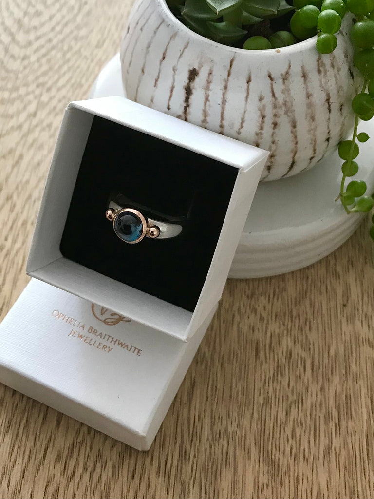 London blue Topaz cabochon