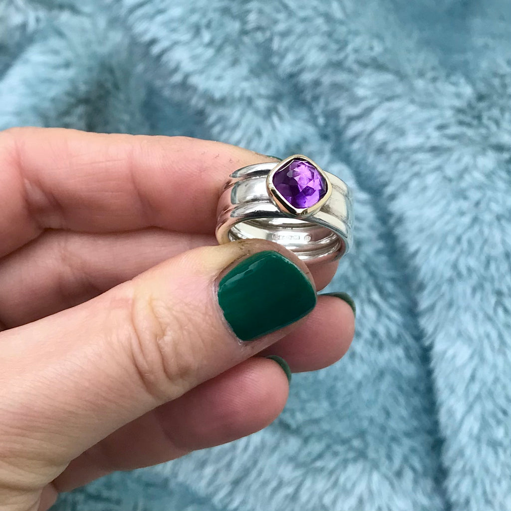 Amethyst cocktail ring