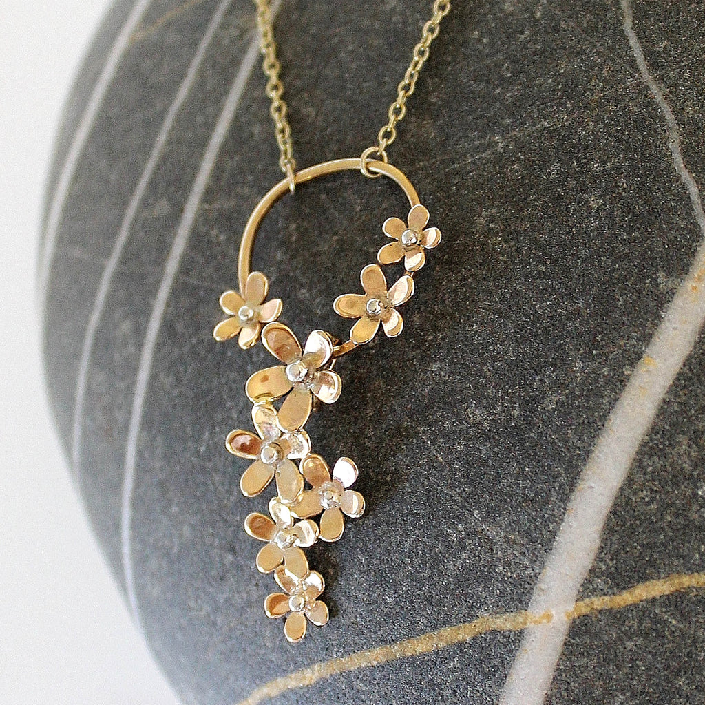'Wildflower' golden daisy chain necklace