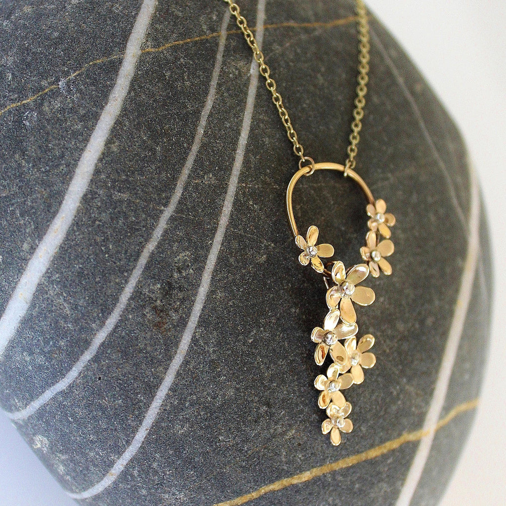 'Wildflower' golden daisy chain necklace